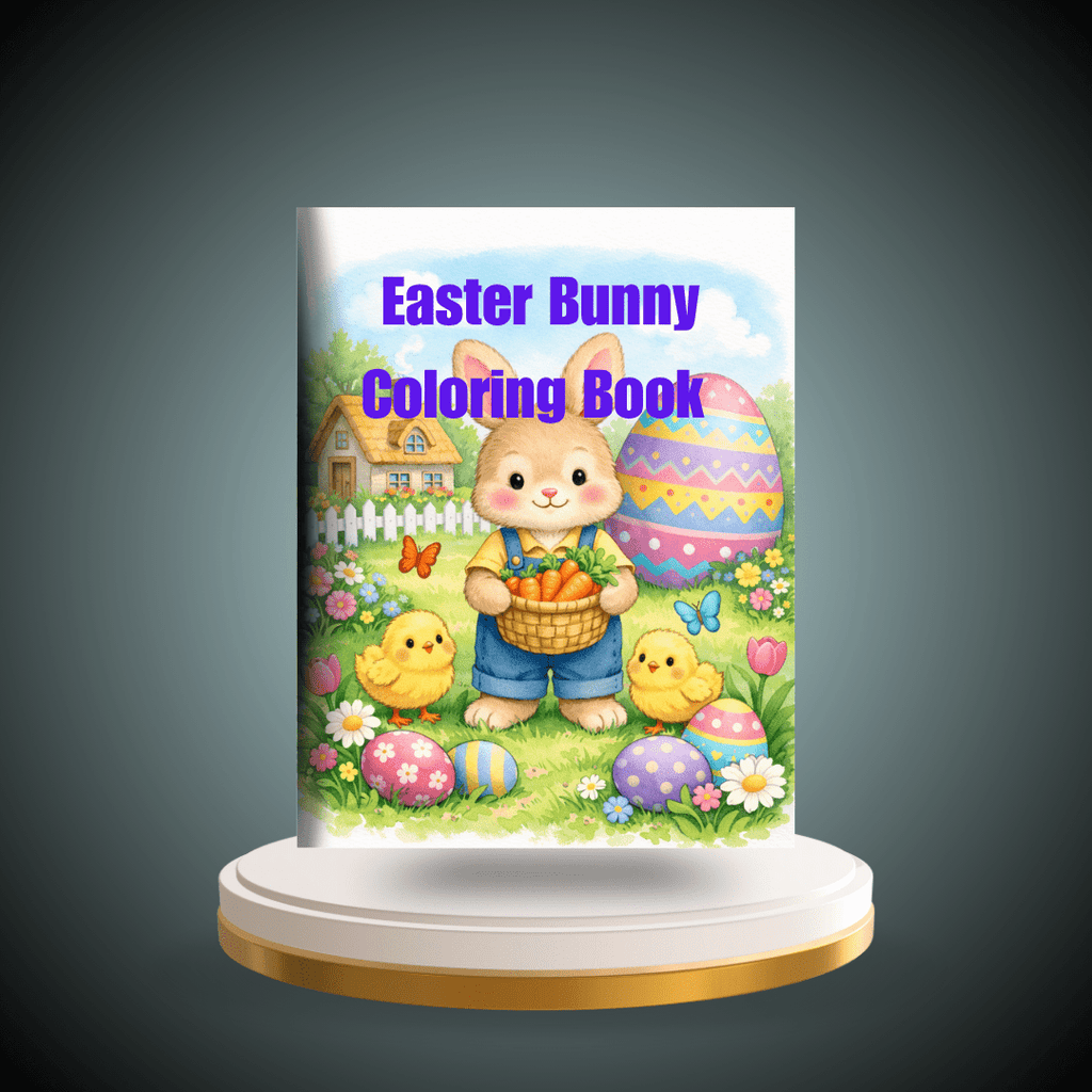 Easter Bunny Coloring Book for Kids – The Easter Bunny’s Garden Fun Activity Book Ages 3–7 - DreamInkDigitals