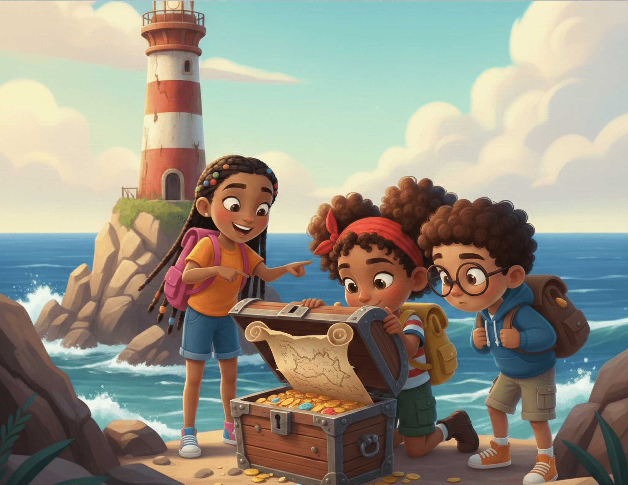 The Lost Treasure – Kids Adventure Story Book About Friendship and Discovery - DreamInkDigitals