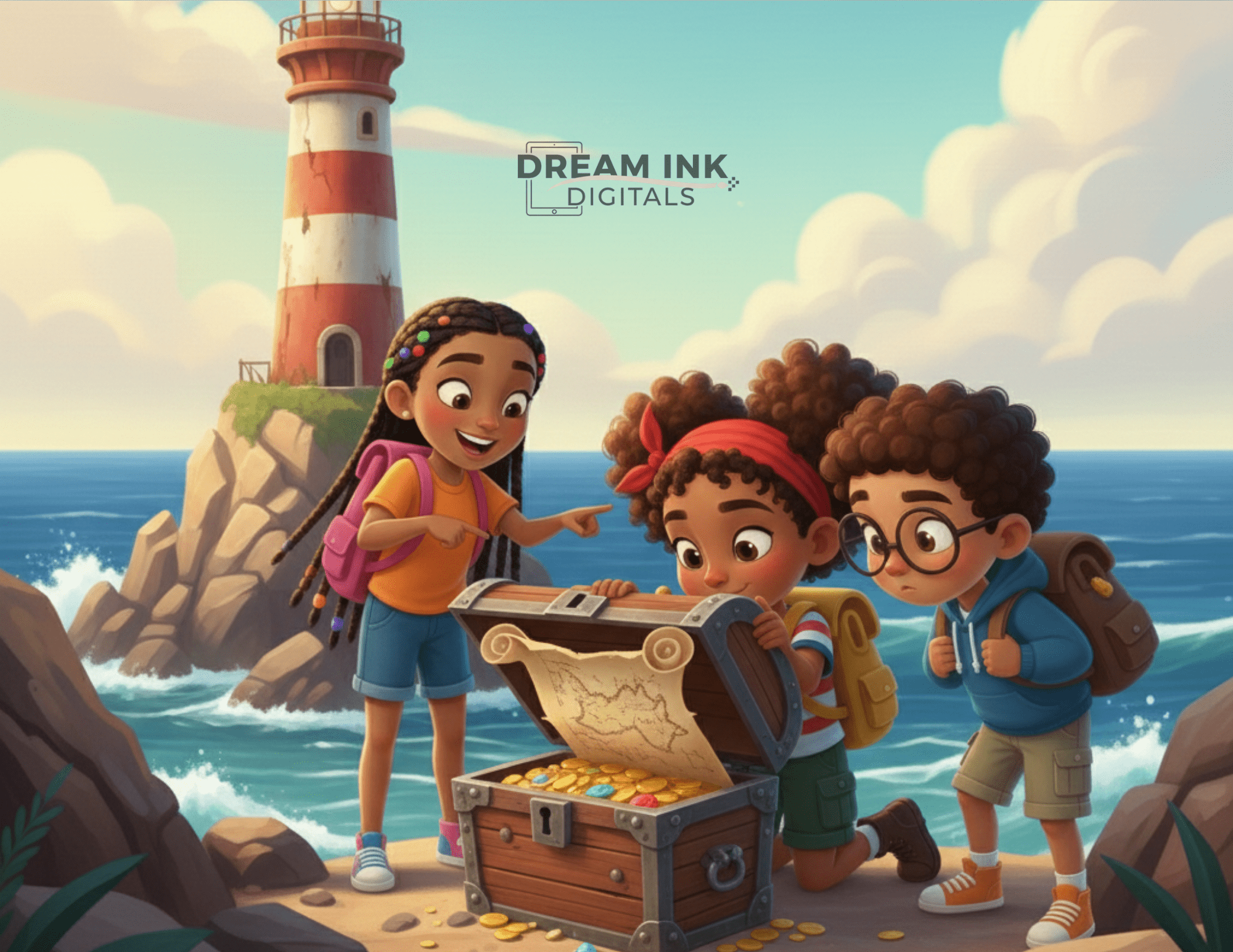 The Lost Treasure – Kids Adventure Story Book About Friendship and Discovery - DreamInkDigitals